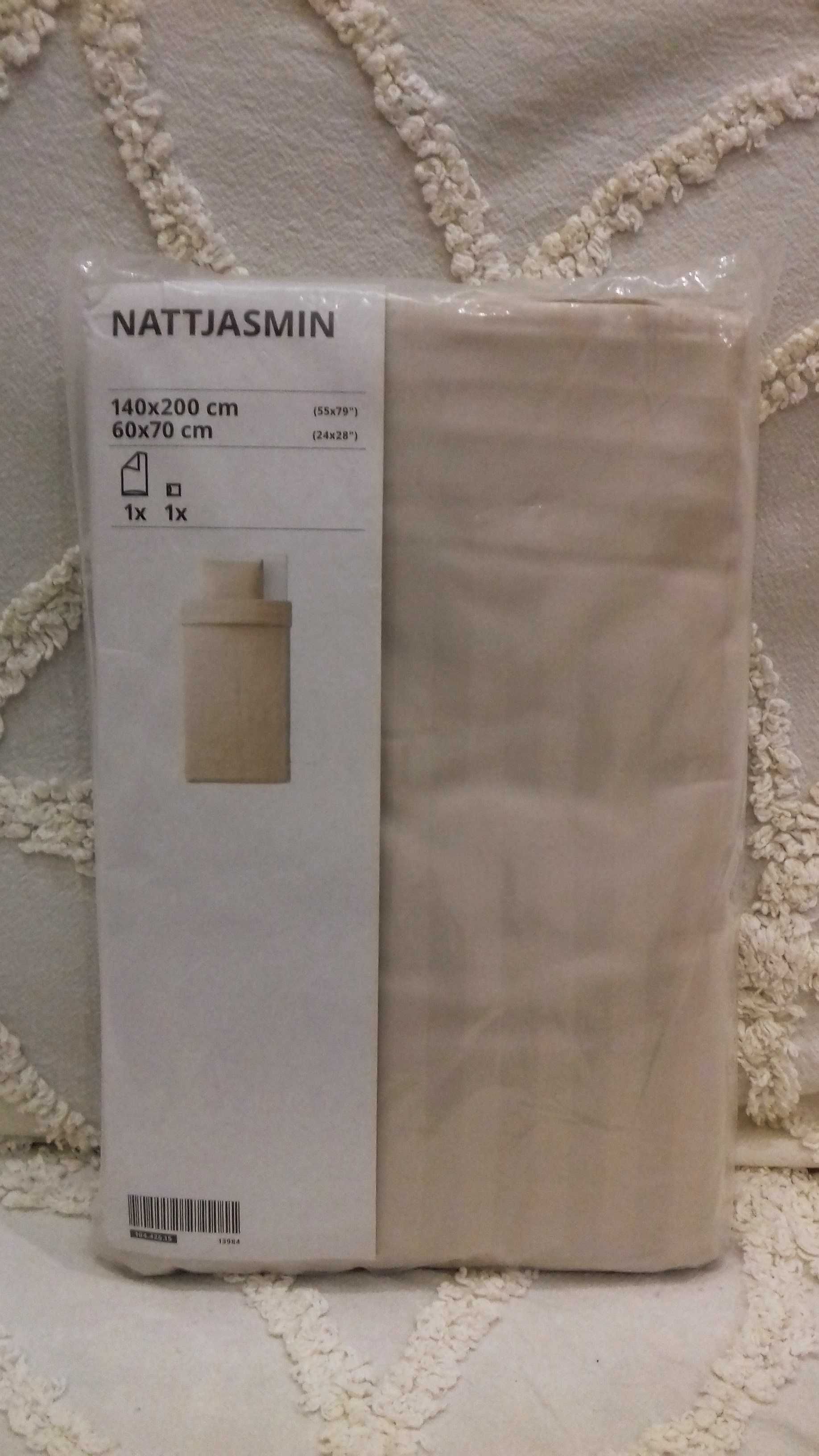 Pościel IKEA NATTJASMIN beżowy 140x200