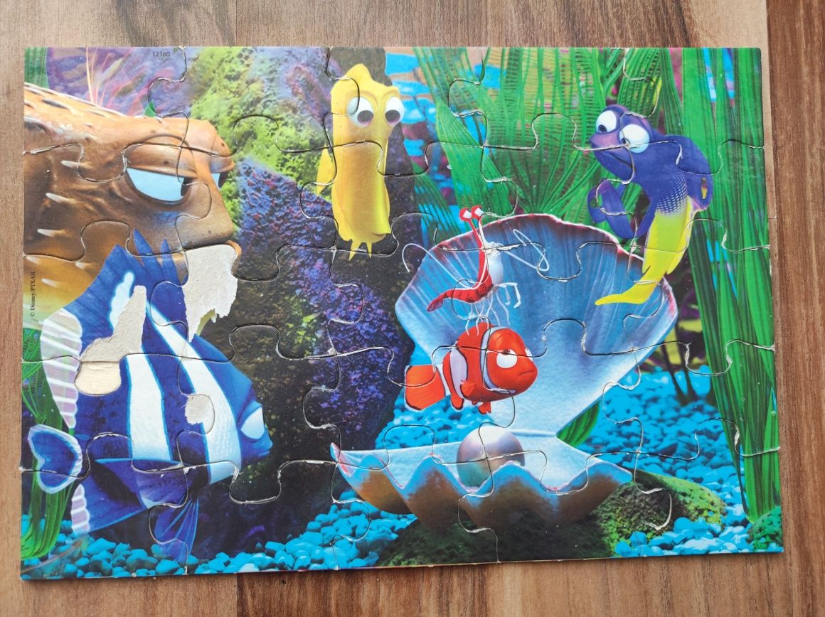 Puzzle drewniane gdzie jest Nemo Educa