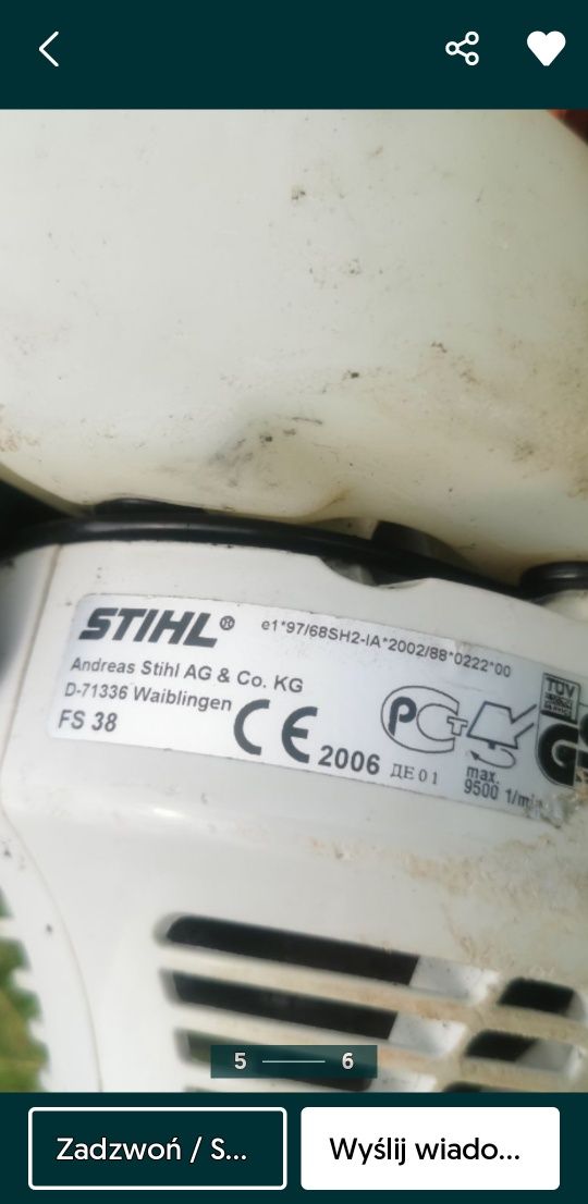 Podkaszarka stihl FS 38