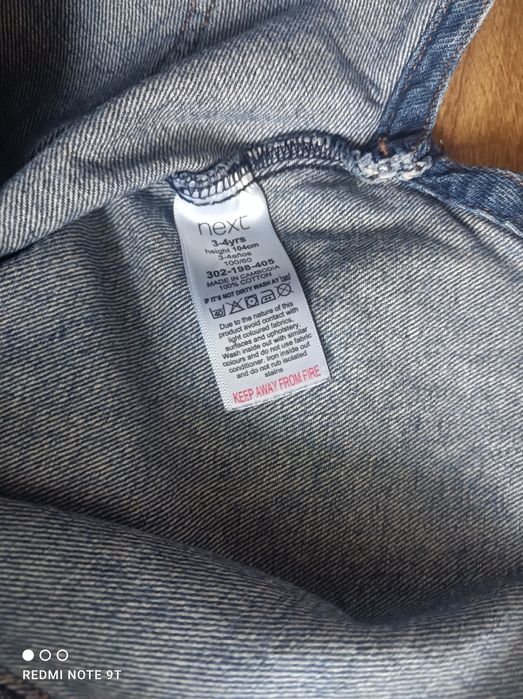 Sukienka prenceska jeansowa next, 3-4 lata, 86- 92 cm