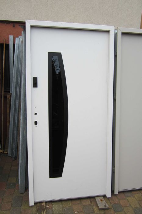 Nowe Drzwi zewnętrzne ocieplane z szybą 100x210 Lewe Prawe 70mm białe