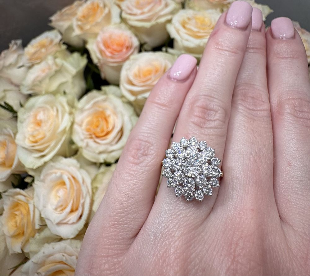 Pierścionek diamenty naturalne 2.33 ct
