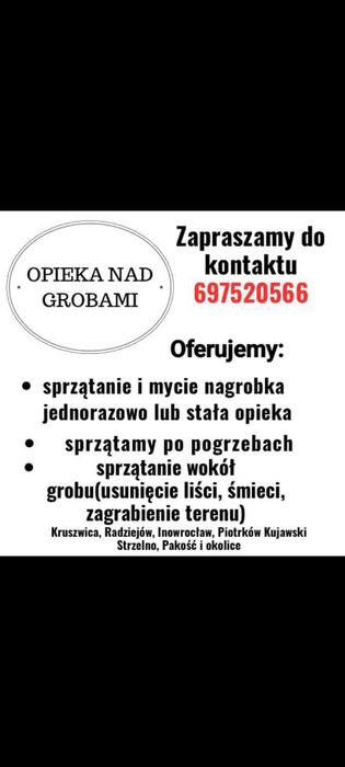 Usługi sprzątające / Opieka nad grobami