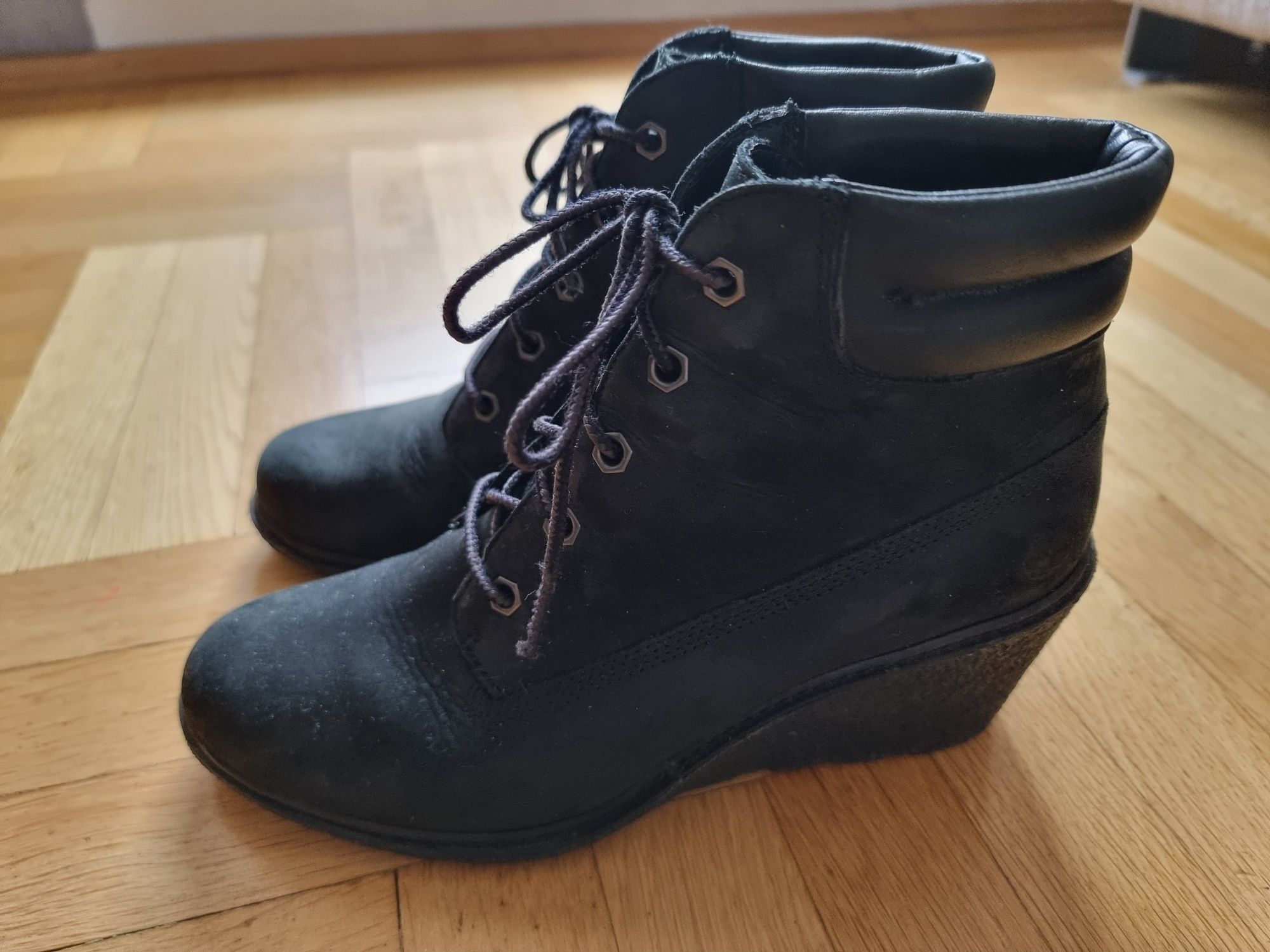 Timberland r.37 czarne koturna