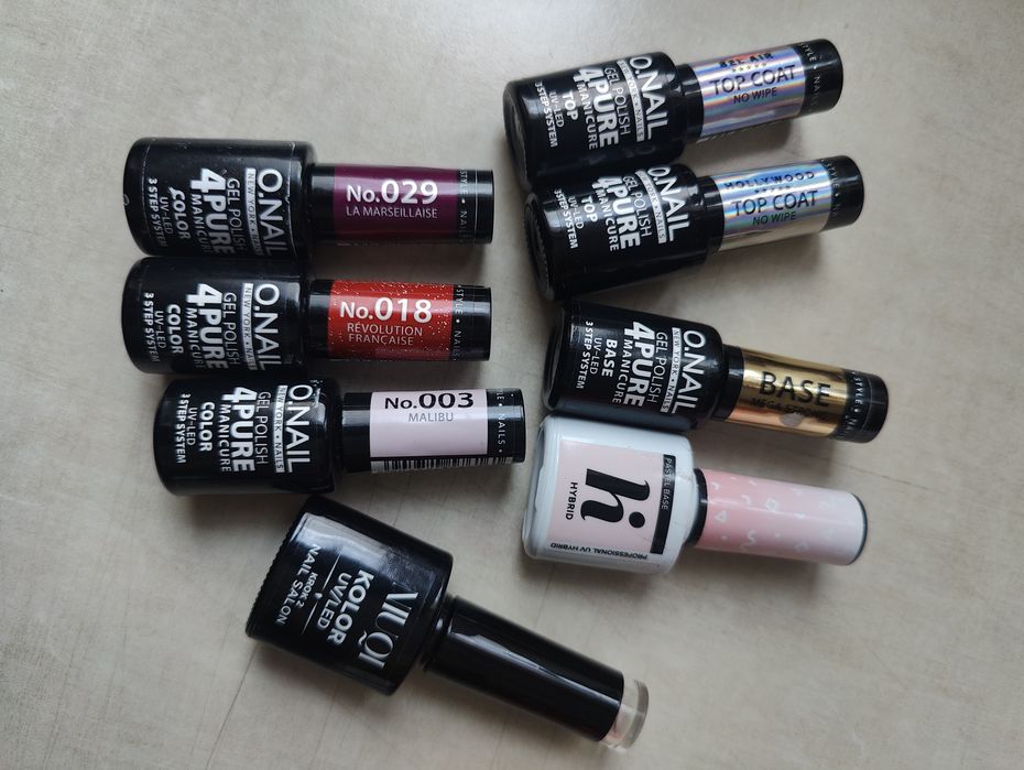 Lakiery hybrydowe na paznokcie 8 sztuk