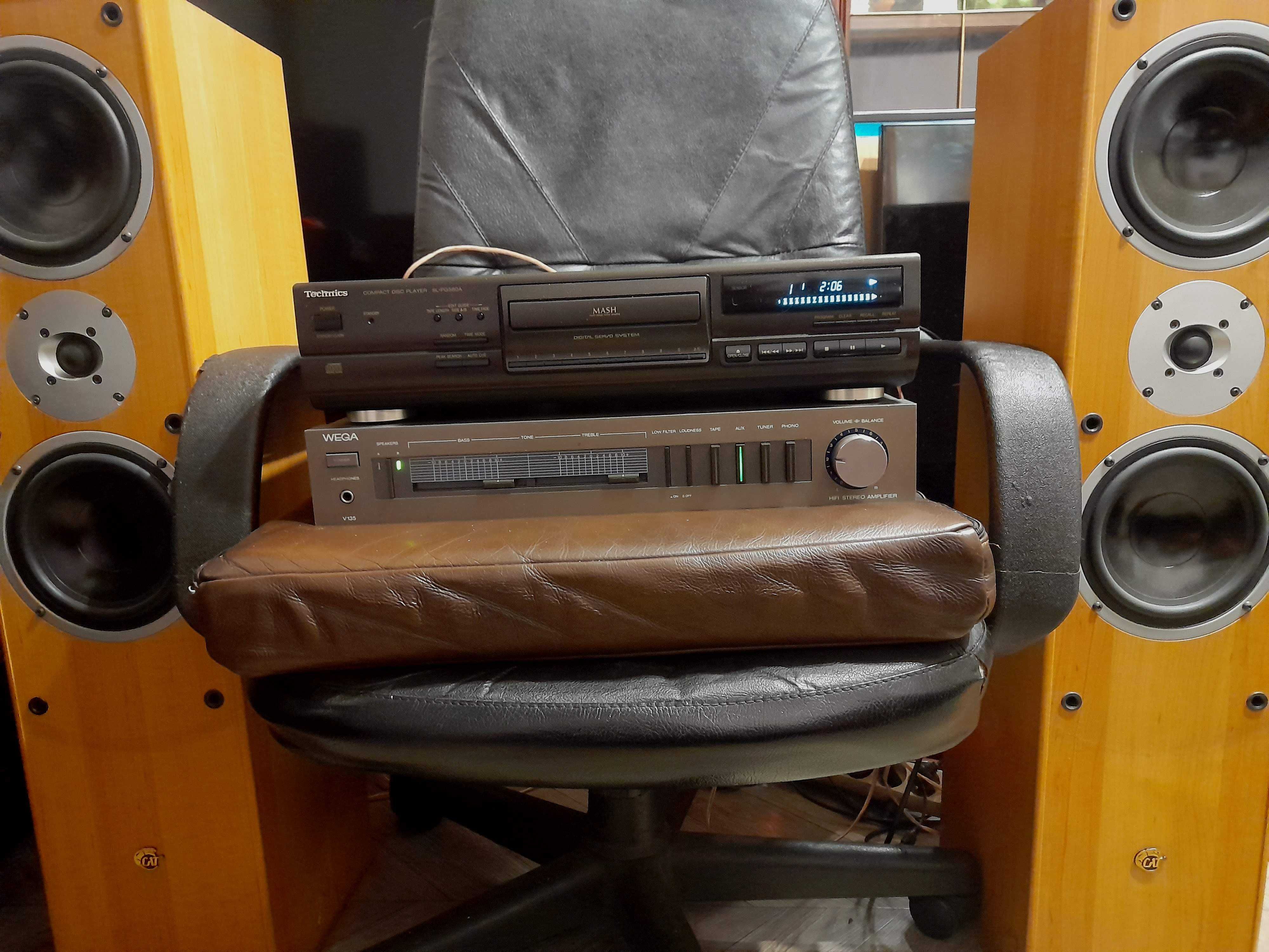 wzmacniacz HI-FI sony wega(1981)+CD-technics sl-pg580a+kolumny