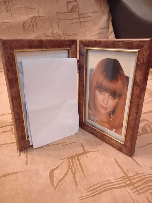 Фоторамка Velista 2 фото 10x15 см дерево темное,складная в ид.сост.