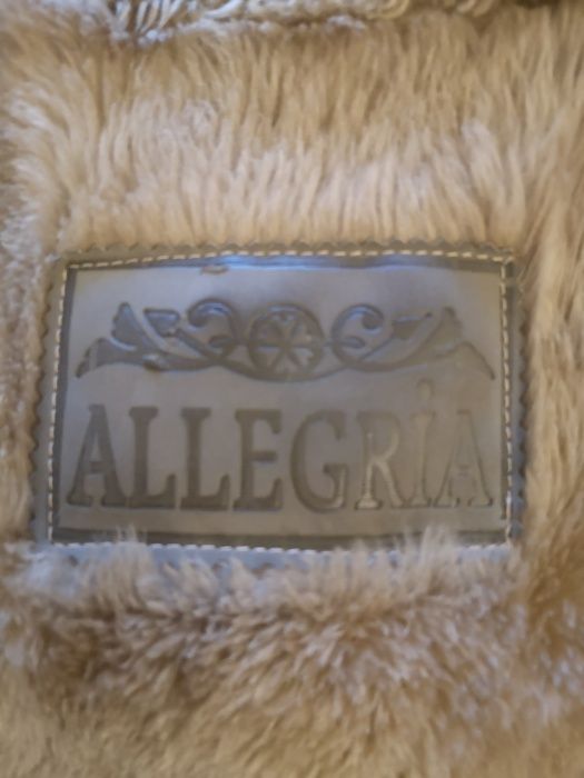 ALLEGRIA kożuch damski naturalny kaptur jasny futro r. 36-38