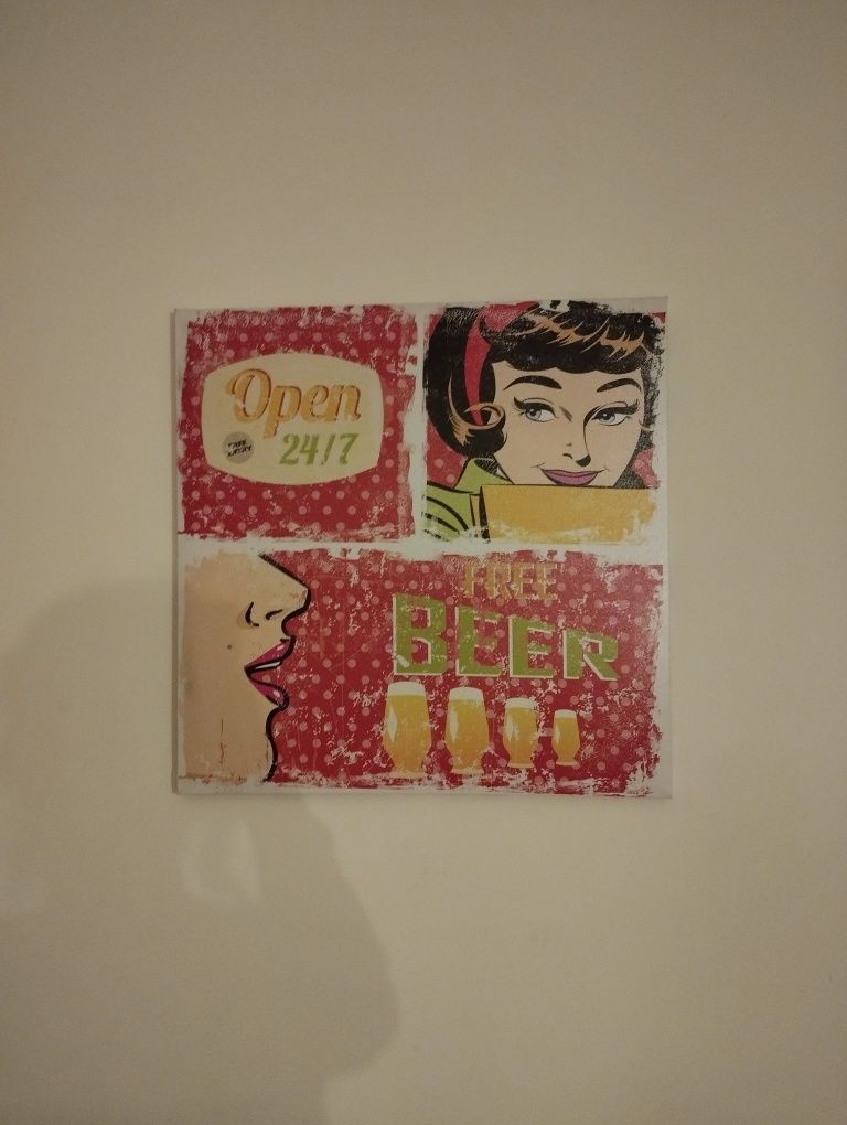 Tela decorativa Free beer