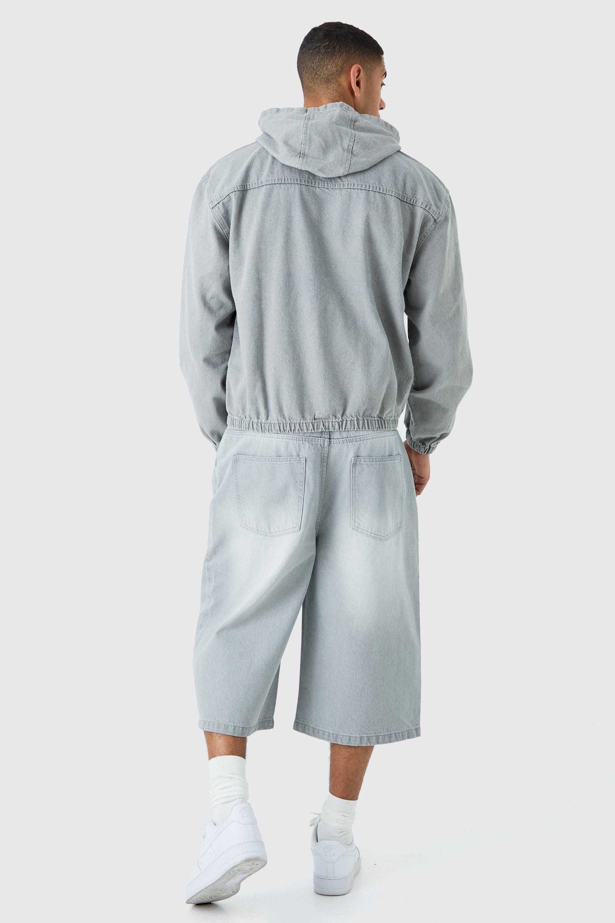 Boohoo джинсова худі куртка анорак р L, XL