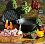 Казан чугунний 8,12,15,18л кришкою сковородою форми Wok В НАЯВНОСТІ