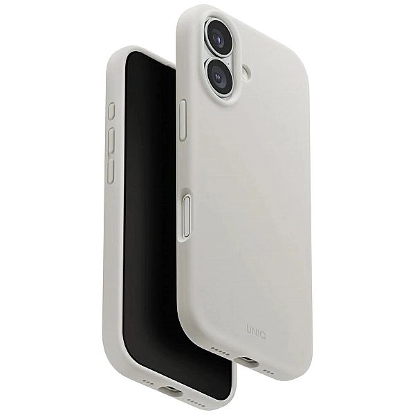 Etui UNIQ Lino na iPhone 17 Magclick Charging - szare