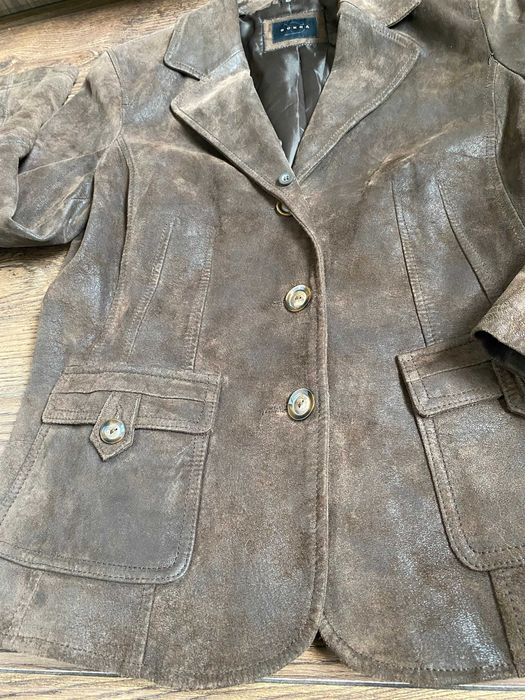 Натуральная кожа замша женский пиджак жакет 42-46 М піджак жіночий