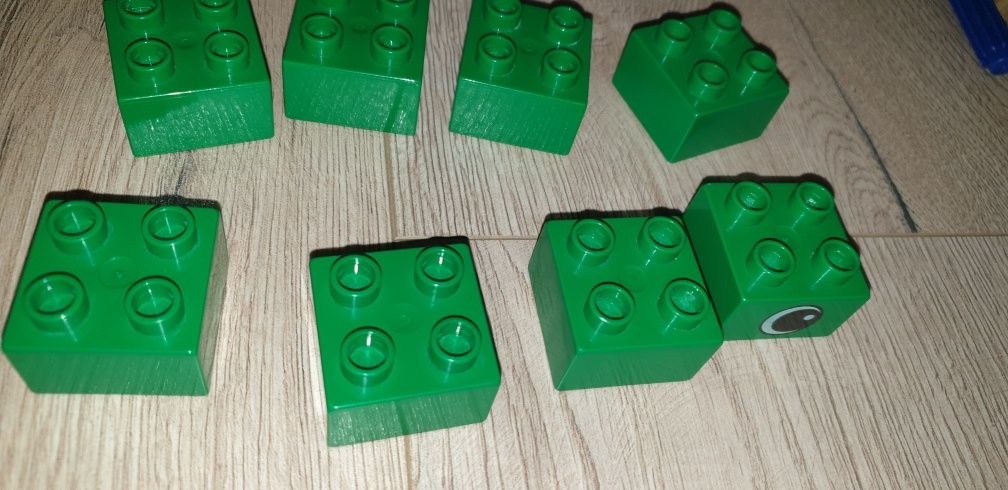 Klocki lego duplo 2x2 zielone ciemne 8szt