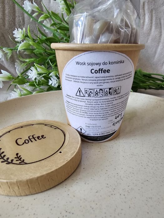 100% sojowy wosk do kominka o zapachu Coffee  40 g