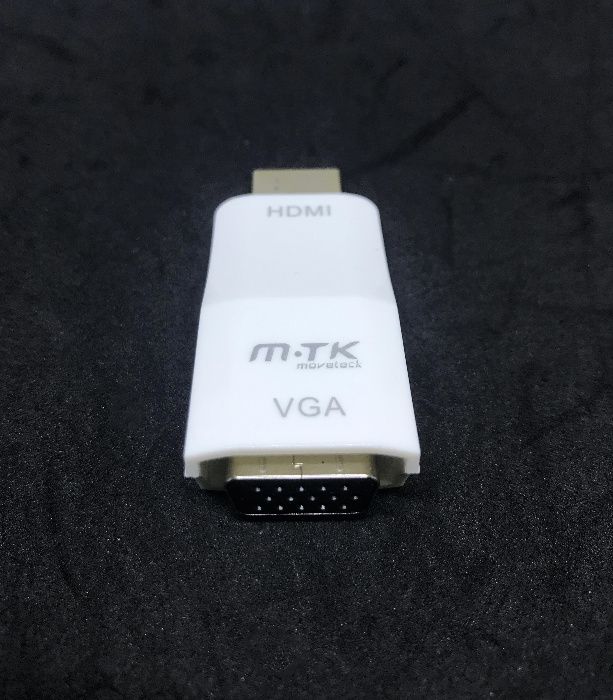 Adaptador conversor HDMI para VGA com saída de áudio Jack 3.5mm