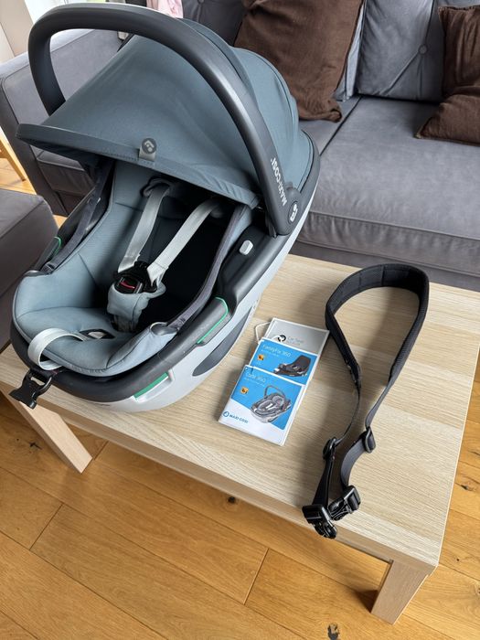 Fotelik Maxi Cosi Coral 360 + obrotowa baza 360 Isofix +oryginalny pas