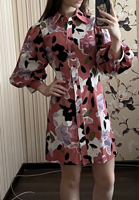 рожева сукня-сорочка “reserved” розмір 36/S