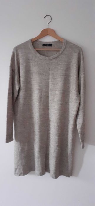 Sweter tunika przed kolanko rozmiar L