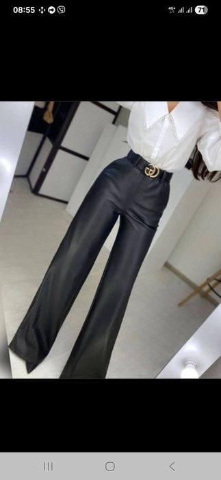 Штани  з екошкіри