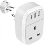 Adapter Wtyczki Europejskiej 32 W Port USB-C 20 W Dwa Porty USB