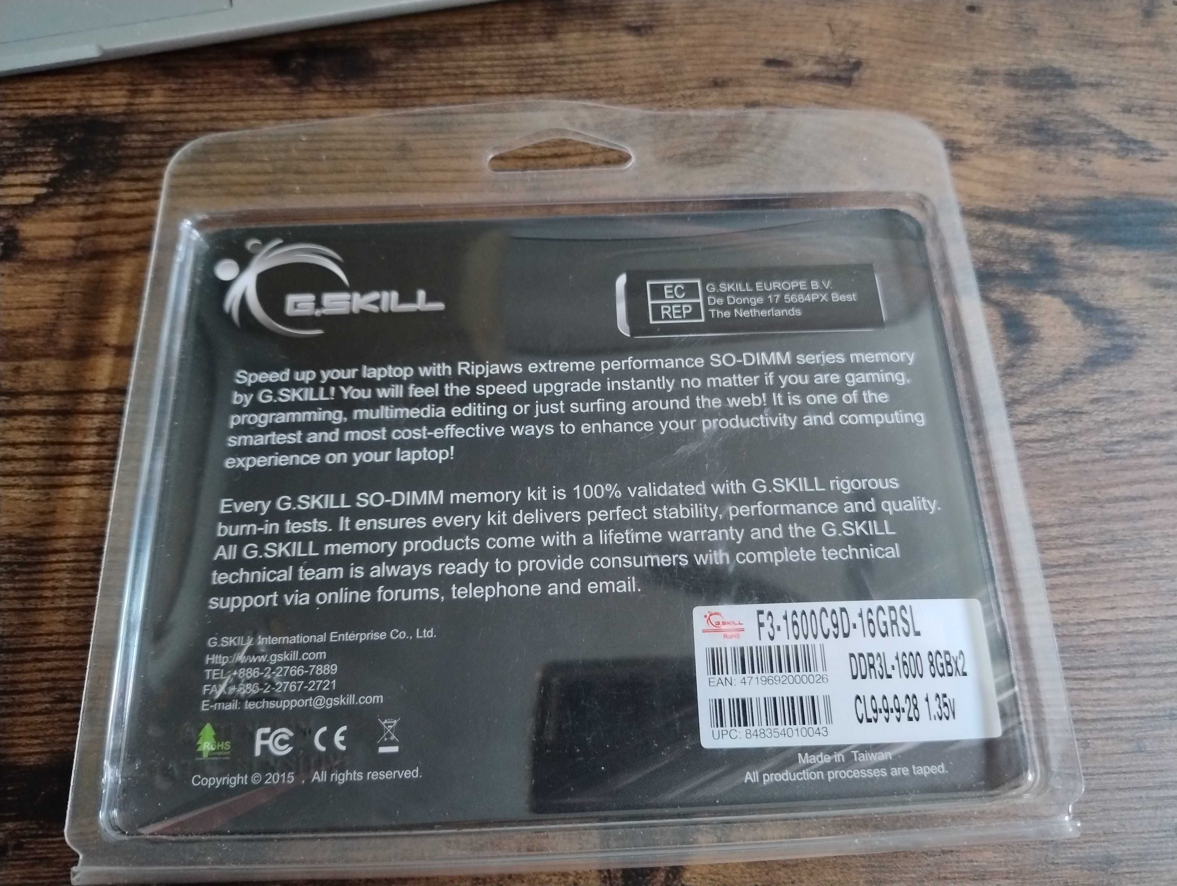 G.Skill Ripjaws 16GB DDR3 Sodimm