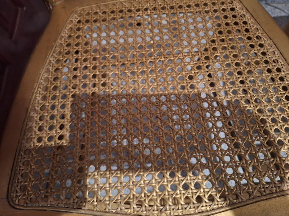 2 cadeiras douradas palhinha antigas