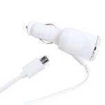 Ładowarka samochodowa MICRO USB 2A biała, bulk