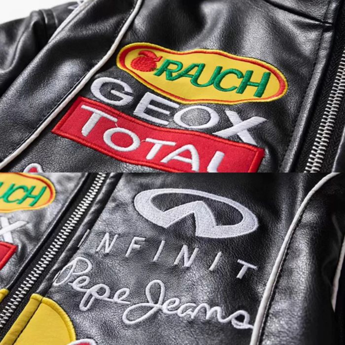 шкіряна куртка Red bull racing black