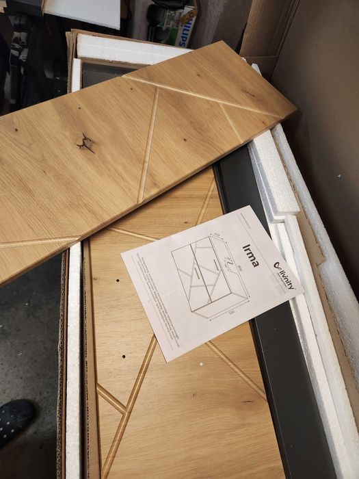 Szafka pod umywalkę z dwiema szufladami  Złoty dąb /antracyt 80  cm