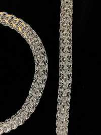 Bardzo stylowy męski srebrny łańcuszek  Ramzes