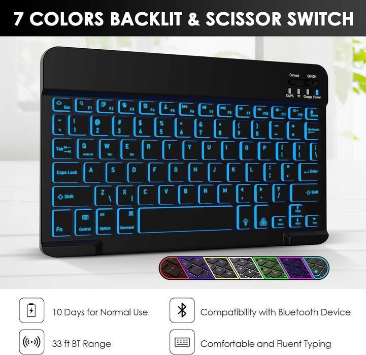 JADEMALL etui klawiatura LED RGB Lenovo Tab P11 / P11 PLUS J606F J607F