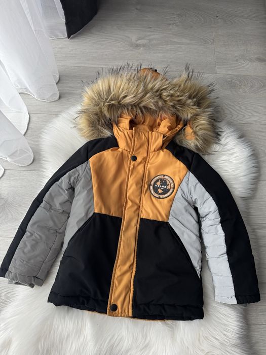 Куртка зимова дитяча для хлопчика теплаяя зимняя 104 110