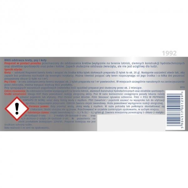 Відлякувач кротів, собак, котів Брос Bros порошок Польща оригінал