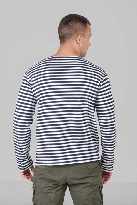 Тельняшка настоящая ГОСТ мужская голубая/ синяя полоса Хлопок 100%