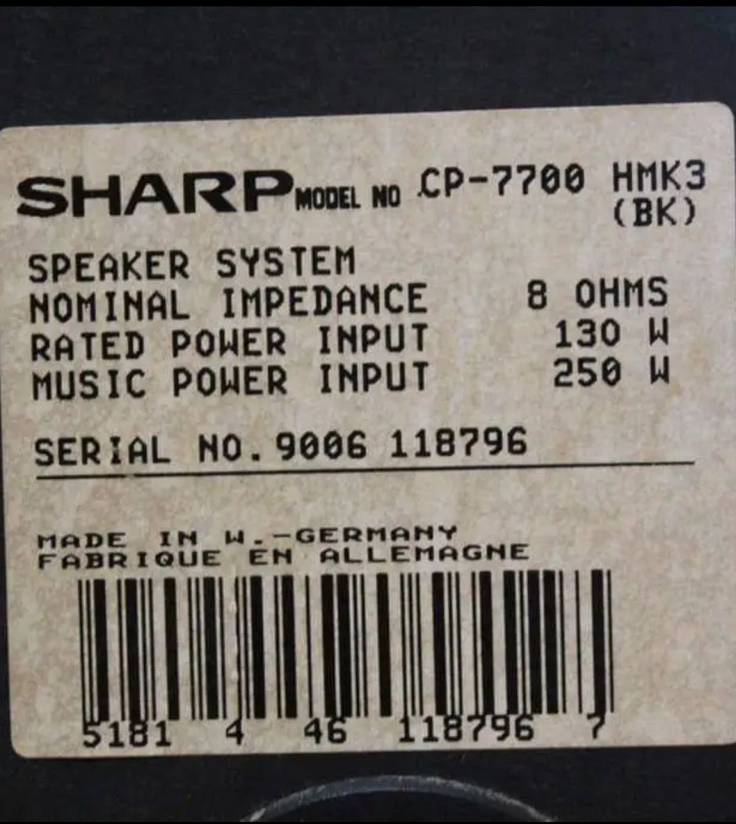 Kolumny Sharp 7700 3 sztuki