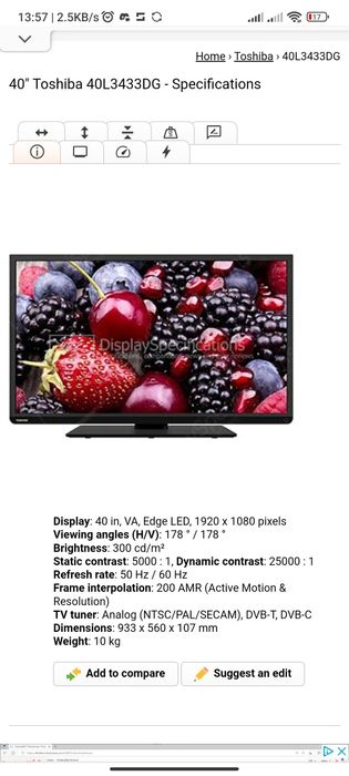 Smart TV Toshiba 40' Full HD LED