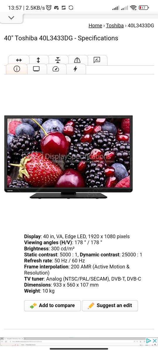 Smart TV Toshiba 40' Full HD LED