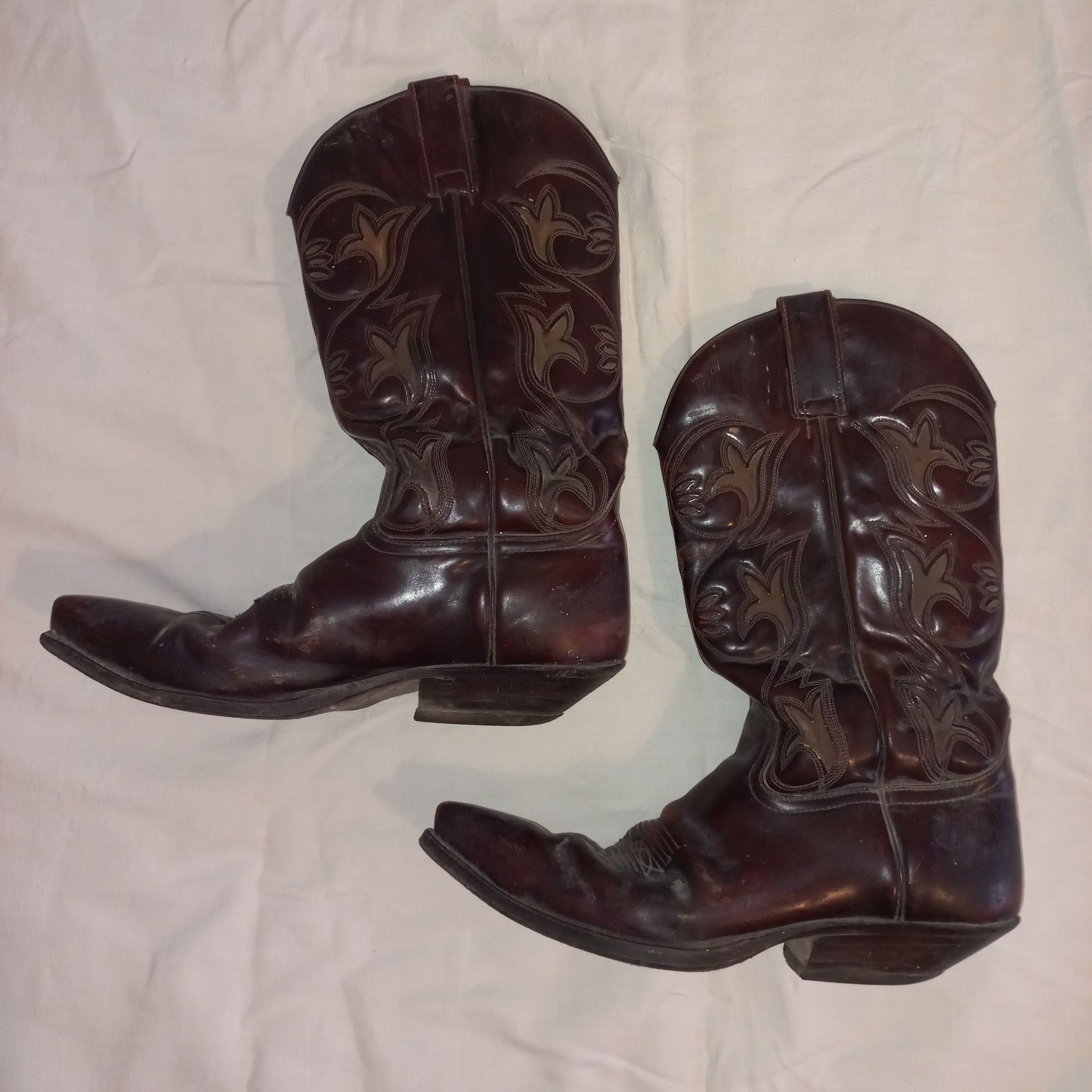 bota de couro sendra texana cowboy de homem