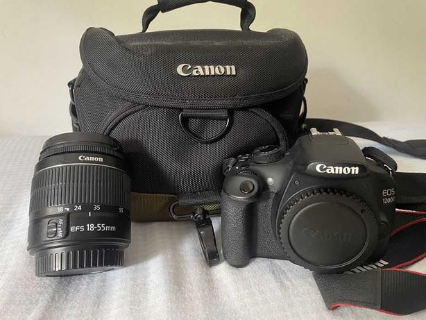 Canon EOS 1200D + Lente EF-S 18-55mm f/3.5-5.6 + Bolsa