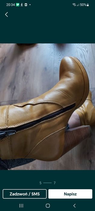 Buty damskie roz.39 Skóra.musztardowe