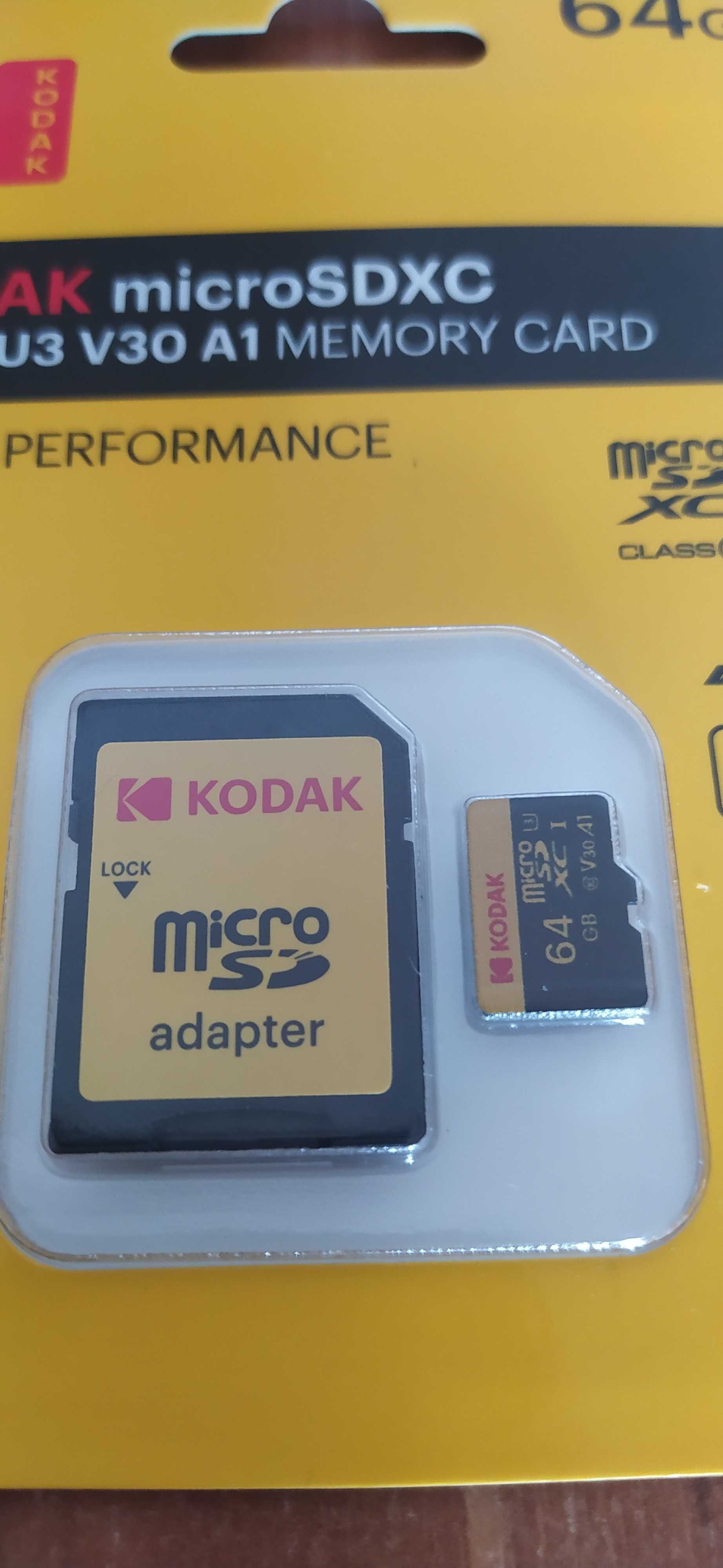 Флешка карта пам'яті 64gb 10class Кодак Kodak адаптер microSD