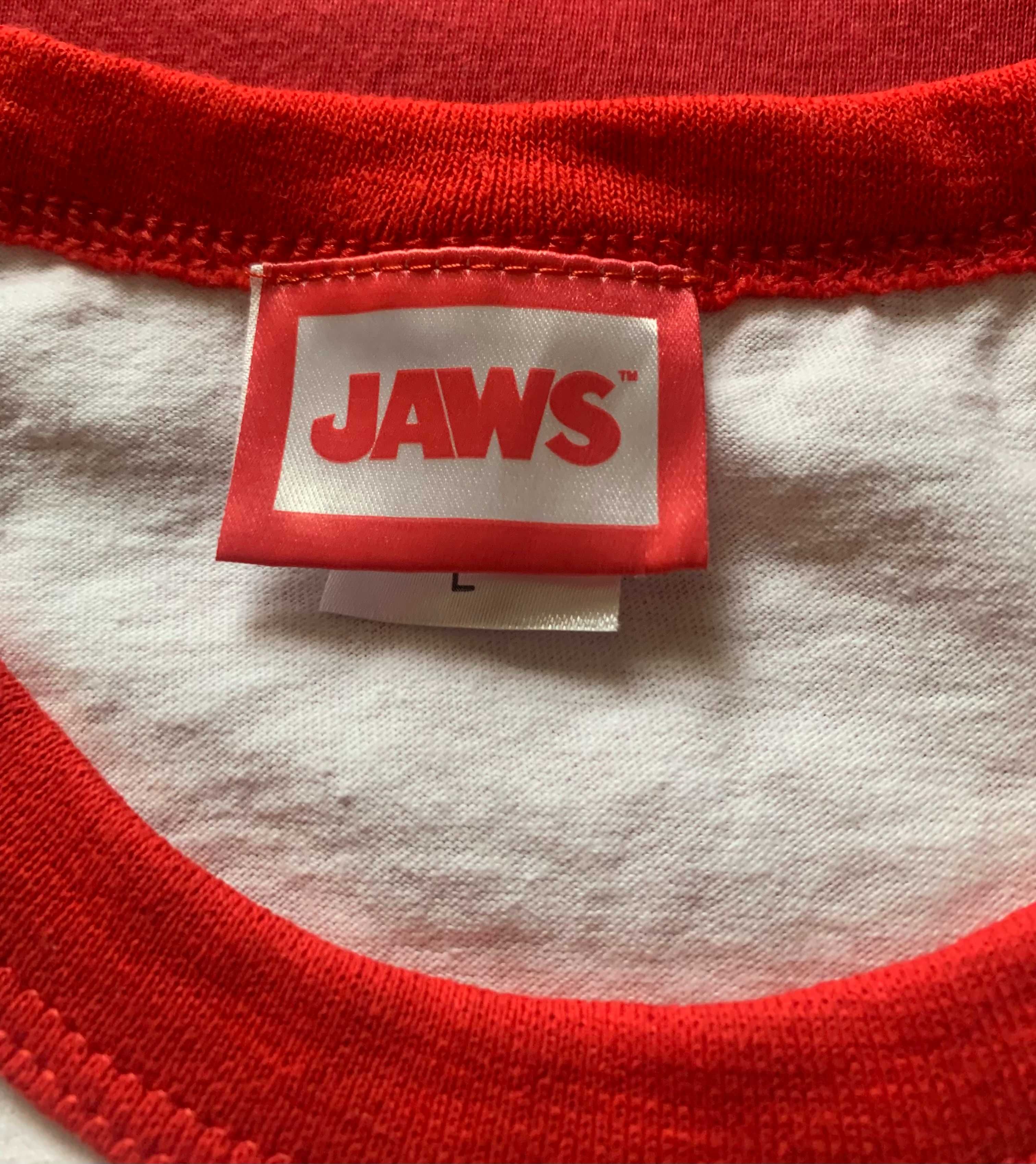 Трендовая фирменная футболка JAWS с принтом Акула р.L как новая