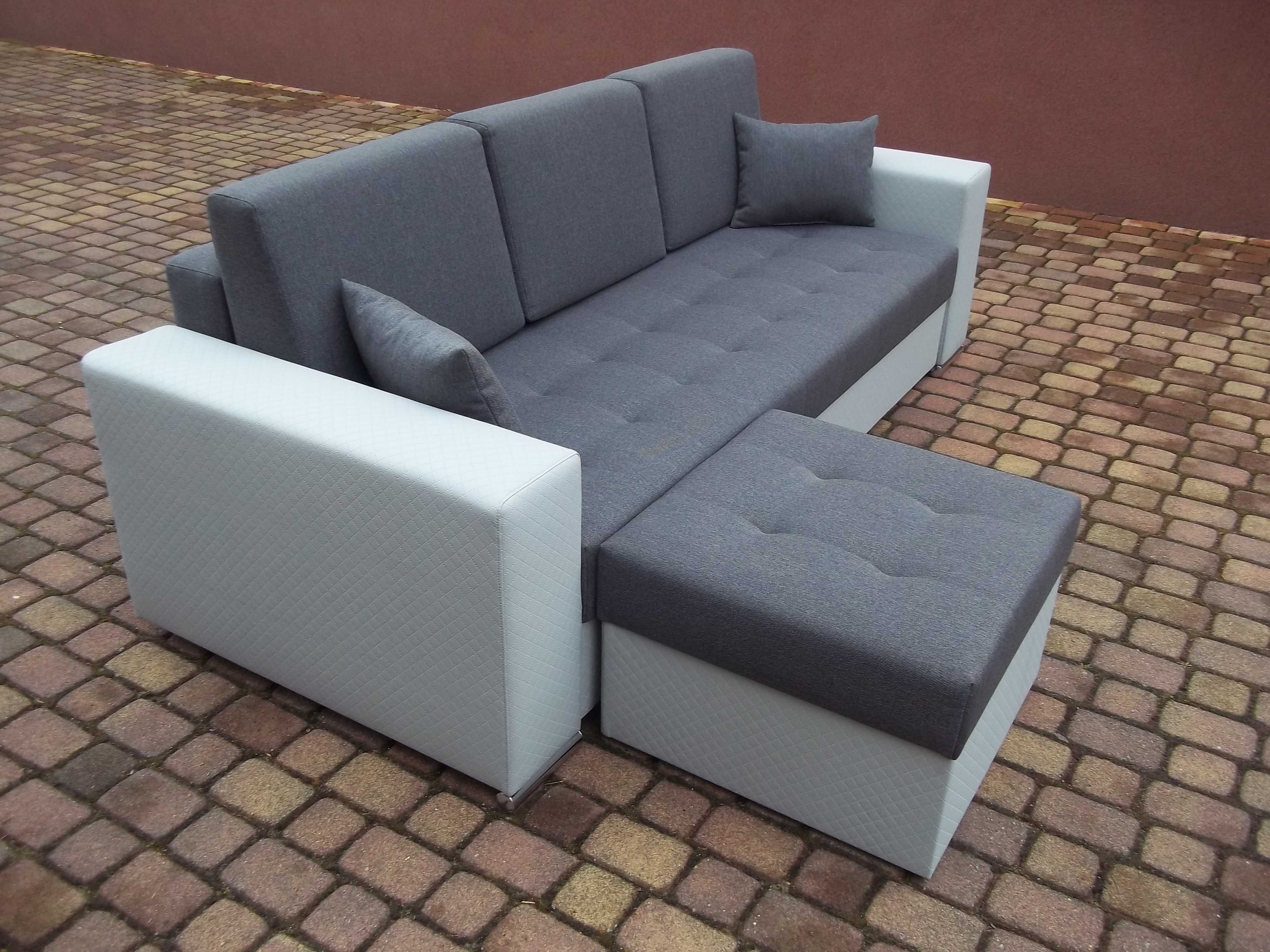 Sofa/kanapa+dostawiana pufa/narożnik-na sprężynach bonell-producent