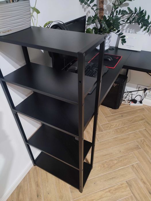 Biurko narożne czarne Loftowe