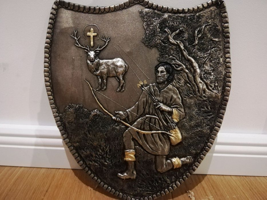 Pięky ryngraf Święty Hubert patron myśliwych