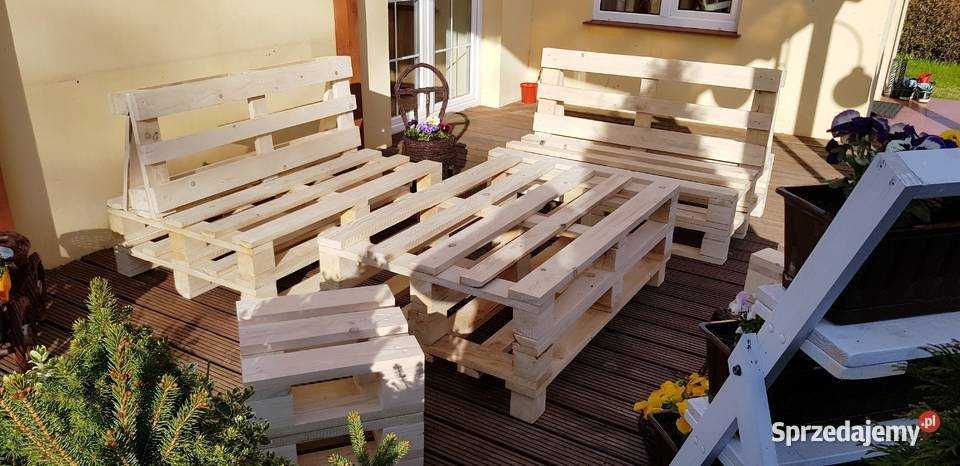 Meble ogrodowe z PALET na taras*balkon*ogród ławka stół