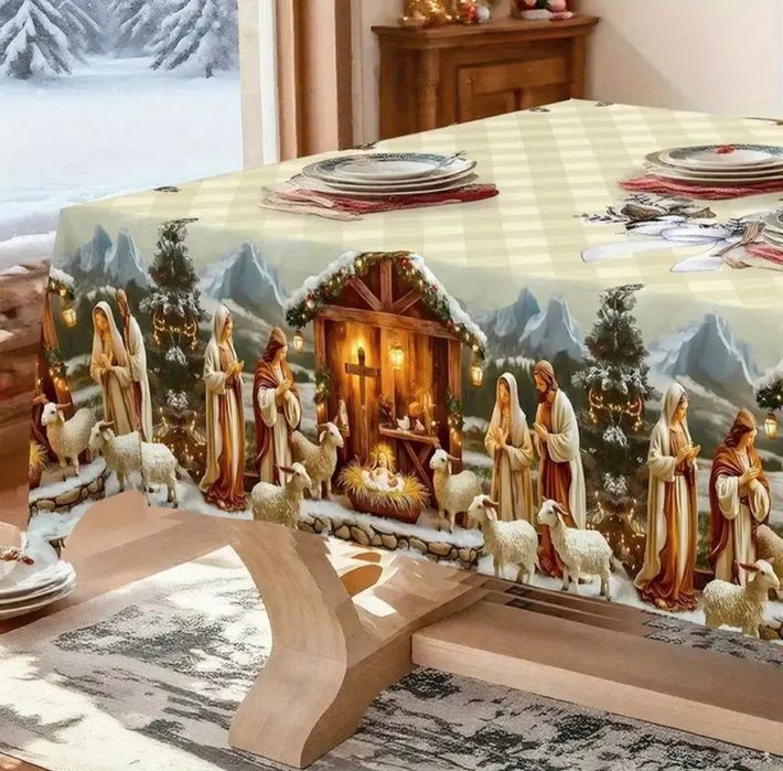 Obrus świąteczny prostokątny