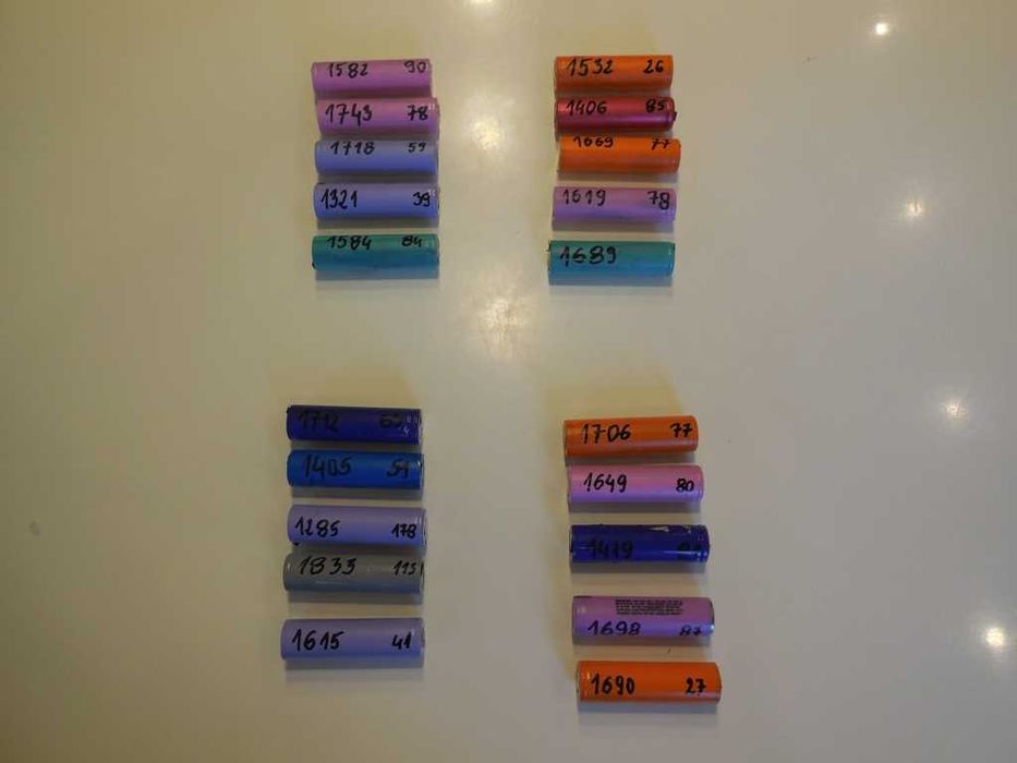 Zestaw akumulatorów ogniw  Li ion 18650 testowane 20 sztuk 1