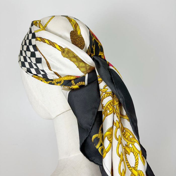 Вінтажний шовковий шарф , хустка, платок з натурального шовку CELINE